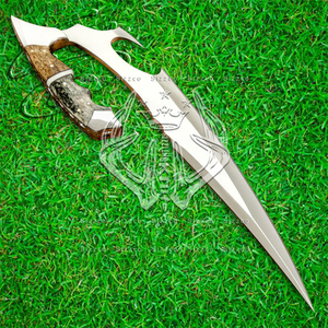 Tùy Chỉnh Handmade Đầy Đủ Tang D2 Thép Bowie Dao Săn Bắn Cắm Trại Dao Với Vỏ Bọc Da, Ergonomic Bone Grip, Món Quà Lý Tưởng - Product Image 4