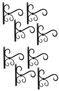Black Metal <b>Wall</b> Mount Hanging Bracket Hook Vintage <b>Decorative</b> Scroll Plant <b>Hanger</b> - Product Image 2