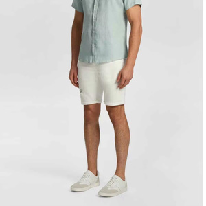Pantalones Cortos Bermuda de Algodón Blancos para Hombre, Estilo Casual, Desgastados, con Botones, Cintura Media, Tejido de Algodón - Product Image 5