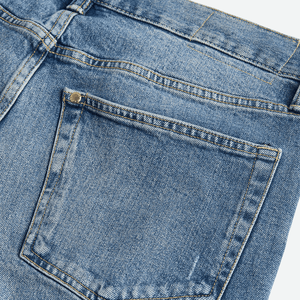 Nouveaux shorts en jean délavé vintage – Coupe ample et déchirée, style streetwear, shorts à bords coupés |   Dernières tendances estivales en gros - Product Image 2