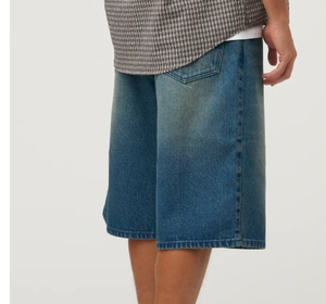Jean en denim tricoté décontracté pour homme, taille mi-haute, coupe tendance, coutures détaillées, respirant, écologique, séchage rapide, coupe droite, taille moyenne - Product Image 4