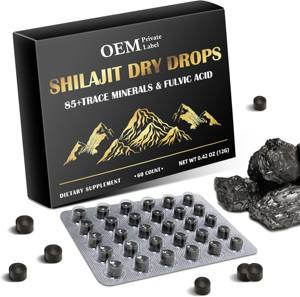 Tabletas de Shilajit del Himalaya Premium de Suministro a Granel OEM ODM con Minerales Naturales para Energía Diaria, Inmunidad y Vitalidad - Product Image 1