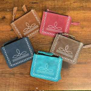 Nuevo monedero personalizable de cuero de ante genuino para botas, Mini monedero de cuero de vaca hecho a mano para mujer - Product Image 4