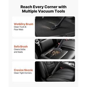 เครื่องดูดฝุ่นแบบเปียกและแห้ง ขนาด 5.8 แกลลอน กำลังไฟ 4 จุดสูงสุด 900 วัตต์ พร้อมระบบกรองคู่ขนาด 1.25 นิ้ว x 7 ฟุต ทำความสะอาดตัวเองด้วยปุ่มเดียว กำลังไฟ 4 จุดสูงสุด 900 วัตต์ พร้อมปุ่มเดียว - Product Image 4