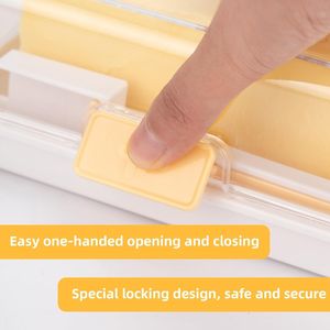 <b>Large</b> Airtight Butter <b>Box</b> with Easy Portion Clear Cover Easy Travel for Countertop Fridge-Butter Dish - Product Image 3