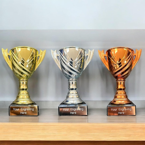 Gold Silver Bronze Plated <b>Trophy</b> Awards <b>Engraved</b> Personalised Sports Cup Prize for Games and Competitions - Product Image 1