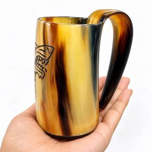 Taza de Cuerno de Búfalo Natural Hecha a Mano para Beber en Casa, Bar o Restaurante - Product Image 2