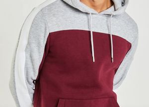 2024 été nouvelle tendance unisexe pull à capuche haute qualité coton Polyester chiné gris et rouge couleur Logo personnalisé - Product Image 6