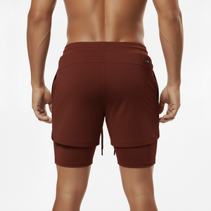 Oem Sports Athletic Lightweight Double <b>Layer</b> Loose High Elasticity Quick Drying Fitness Custom Gym Running Compression Shorts - Product Image 2