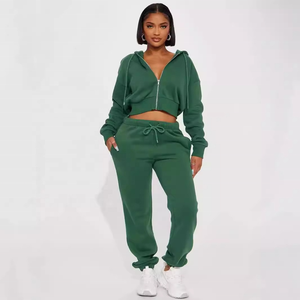 ชุดวอร์มใส่วิ่งสำหรับผู้หญิงชุดวิ่งออกกำลังกายแขนยาวสีพื้นสำหรับฤดูใบไม้ร่วงฤดูหนาว - Product Image 2