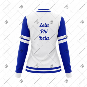 Vêtements de la sororité grecque Zeta Phi Beta en gros, veste varsity pour femmes, veste zippée personnalisée avec lettres brodées - Product Image 2