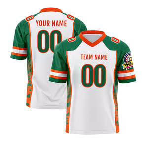 Uniforme de sport personnalisé en polyester 100% - Jersey de football américain personnalisé à rayures imprimées ou cousues - Couleur personnalisée - Product Image 1