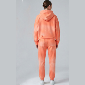 Conjunto Deportivo Premium Personalizado para Mujer, Sudadera y Pantalones Deportivos con Efecto Deslavado Vintage, Ropa Urbana de Fabricante - Product Image 2