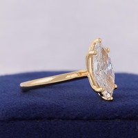 Anillo de Compromiso Solitario con Diamante Cultivado en Laboratorio, Corte Marquesa, Certificado IGI, SHIVRAM DIAMOND, Platino 950, Chapado en Platino, Lujoso
