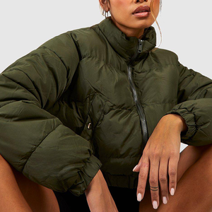 OEM ODM Women's Winter Puffer Jacket Short Long Oversized Quilted <b>Bubble</b> <b>Coat</b> Custom Logo Wholesale Cropped Puffer Jacket - Product Image 6