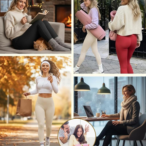 Leggings Térmicos Sin Costuras en Oferta, Transpirables, Antibacterianos, de Spandex y Poliéster Elástico, Moldeadores, Hasta la Rodilla - Product Image 6