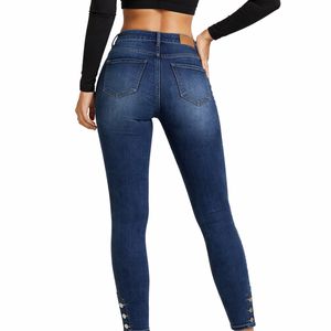 Pantalones de Mezclilla Ajustados para Mujer, Cintura Alta, Modernos, Casuales, Ecológicos, Cómodos, Transpirables y de Secado Rápido - Product Image 2