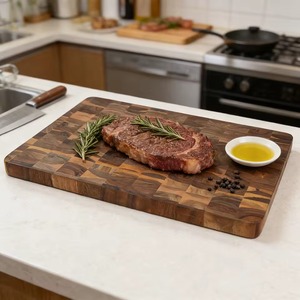 Wooden Cutting Board Chopping Block <b>Kitchen</b> Food <b>Prep</b> Serving Board Eco-Friendly Durable Anti-Slip Dishwasher Safe Rectangle - Product Image 5