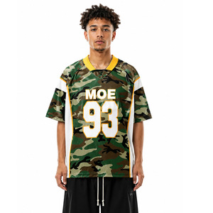 Jersey de Fútbol Americano Personalizado con Nombre y Número, Camuflaje Forestal, Ropa Deportiva Transpirable y Ligera de Alto Rendimiento, de Fábrica - Product Image 1