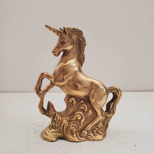Elegant Brass Unicorn Sculpture For Luxury Home Decoration <b>Living</b> Room Display And Artistic Interior Styling - Product Image 1