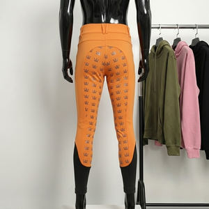 Pantalones de equitación al por mayor de fábrica con agarre de silicona, cintura alta, pantalones de equitación para mujer, leggings de equitación, OEM ODM personalizados - Product Image 6