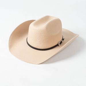 Nouveau Chapeau de Cowboy en Feutre de Laine à Large Bord avec Boucle de Ceinture, Tendance Automne Hiver, Chaud et Décontracté pour l'Extérieur - Product Image 5
