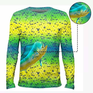 Camisa de Pesca Personalizada de Spandex/Poliéster, Manga Larga, con Capucha, Secado Rápido, Transpirable, Antibacteriana, Tallas Grandes, Ropa Deportiva UPF 50 - Product Image 4