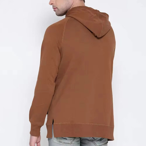Fournisseur en gros – Sweat à capuche surdimensionné pour homme, 100 % coton, motif uni, style déchiré, collection automne, haute qualité, personnalisable - Product Image 5