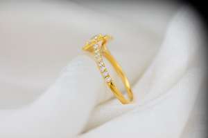 Bagues de fiançailles et de mariage pour femmes en or massif 10k 14k 18k avec diamant VS1 cultivé en laboratoire, taille princesse, halo rond, bijoux - Product Image 3