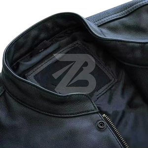 Men's <b>Black</b> PU Leather Racing <b>Vest</b>-Reversible & Waterproof High Street Style Plus Size Outerwear - Product Image 5