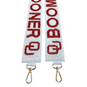 Sangles de sac brodées de perles de rocaille pour sacs à main, avec travail détaillé pour le jour du match, sangle personnalisée magnifique en strass, accessoire de mode - Product Image 1