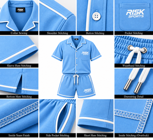 Conjunto de Pijama de Satén para Mujer, Bonito y Elegante, de Dos Piezas, Manga Corta, con Ribete en Contraste, Botones, Talla Única, Top y Pantalones Cortos - Product Image 6