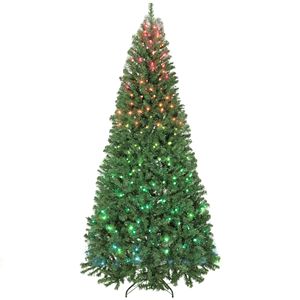 7.5ft Prelit RGB Dynamic <b>LED</b> Christmas <b>Tree</b> with Remote Control Daily Timer Hinged Design Easy Assembly - Product Image 1