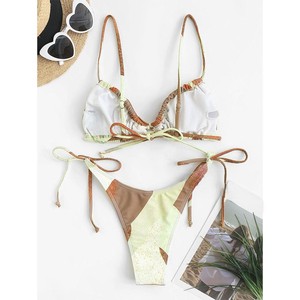 Conjunto de Bikini Sublimado para Mujer, Material Duradero y Fácil de Lavar, Transpirable y Cómodo para Uso en Exteriores - Product Image 3