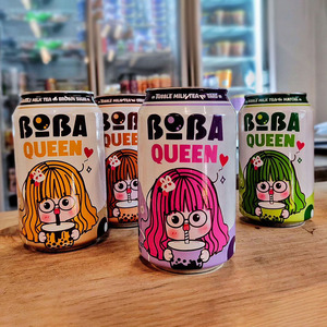 Té de burbujas con leche y sabor a café BOBA QUEEN en lata de 330 ml, muestra gratuita, bebida refrescante, alimentos y bebidas en Vietnam, HALAL, OEM - Product Image 6