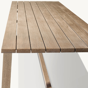 Mesa de comedor rectangular para exteriores en oferta, diseño moderno, adecuada para exteriores, diseño moderno, bonita y duradera - Product Image 4