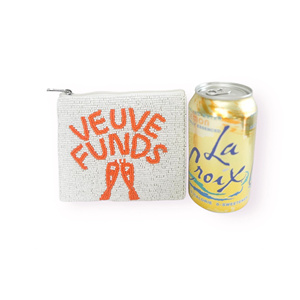 Bolsa de Mano con Cuentas de Moda Veuve Funds, Bolso de Mano Tipo Clutch Color Champán Hecho a Mano con Bordado Personalizado al por Mayor, Monedero con Cierre de Cremallera - Product Image 4
