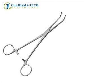 Charismatech Pince à artères angulaire en acier inoxydable, instrument chirurgical hémostatique pour occlusion vasculaire, manuel, 16 cm, spécification oculaire - Product Image 3