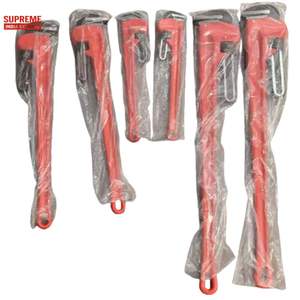 Clé à tuyau professionnelle forgée de 14 pouces poignée rouge outil de plombier Stillson mâchoire réglable pour une utilisation intensive - Product Image 5