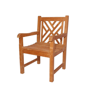 Banco de Jardín Individual, Bancos de Patio, Banco de Madera de Teca de Color Natural, Muebles Ecológicos - Product Image 1