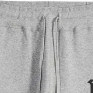 Pantalones Deportivos Clásicos para Hombre en Gris Jaspeado, Mezcla de Felpa, Ecológicos, Transpirables, Ligeros, para Invierno, Cintura Elástica con Cordón Ajustable - Product Image 4