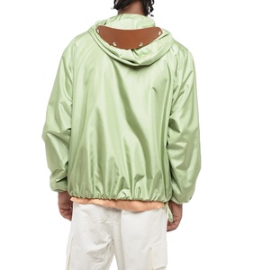 2025 Best Selling Customized Hooded 100% Polyester Lightweight Windbreaker Jackets Casual Fashion Color <b>Block</b> Windbreaker Jacket - Product Image 5