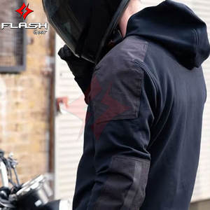 Sudadera con Capucha de Forro Polar Hecha a Medida con Protección CE, Sudadera Transpirable para Motocicleta con Protectores Extraíbles - Product Image 5