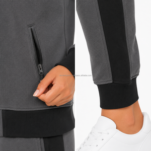 Conjunto Deportivo de Chándal Completo con Cremallera para Mujer, Ropa Deportiva Personalizada con Logotipo, Ropa Deportiva para Gimnasio, Fabricación al por Mayor OEM ODM de Marca Privada - Product Image 5