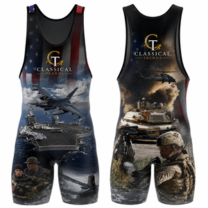 Customized Design Unisex Stretch Front Logo American <b>Wrestling</b> <b>Singlet</b> Quick Dry Lightweight - Product Image 1