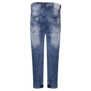 Jean en denim 100 % coton coupe droite taille haute résistant pour homme avec poches cousues - Product Image 1