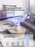 Nouvel humidificateur sans brume, humidificateur à forte production de brume avec purification de l'air, mini purificateur portable à ions négatifs pour la maison et le bureau