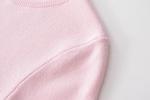 เสื้อยืดผู้ชายแขนสั้นถักสีชมพู คอกลม ทรงเข้ารูป สไตล์ลำลอง - Product Image 6