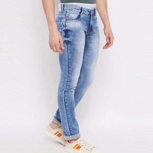 <b>Men's</b> Slim Fit Stonewashed Blue <b>Denim</b> Jeans Mid Waist Straight Leg Casual Style Spring Wear - Product Image 2