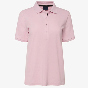 Premium Quality Women's White Short Sleeve Polo Shirt 100 Cotton Pique Knitted Casual Solid Color Regular Fit - Product Image 3
